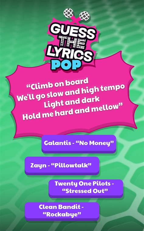 Guess The Lyrics POP Quiz for Android - APK Download