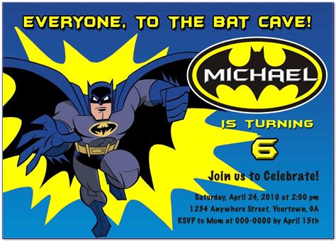 Batman Birthday Invitation Templates - Template : Resume Examples #aEDvePM0k1