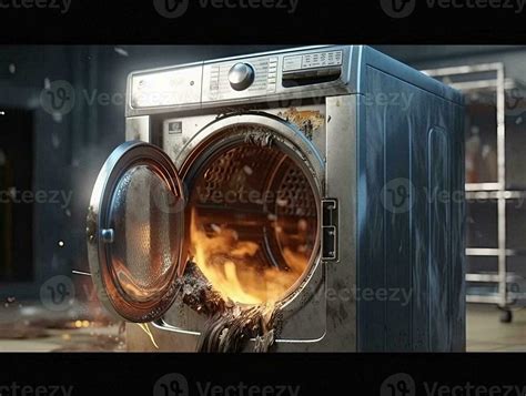 CLothing Dryer Lint Fire, fire hazards, dryer duct, dyer vent air ductAi generated 23878763 ...