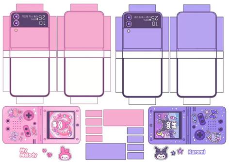 Melody and kuromi phone | Paper toys template, Hello kitty crafts, Paper dolls diy