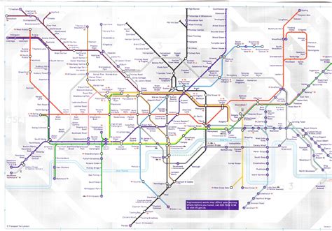 Travel guide for England, London Underground (the tube) Map
