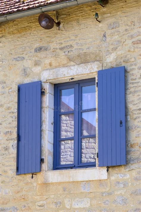 Window with blue shutters stock image. Image of blue - 32088337