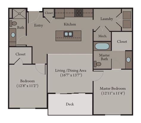 Two Bedroom Floor Plans | Aristos Apartments in South Lincoln