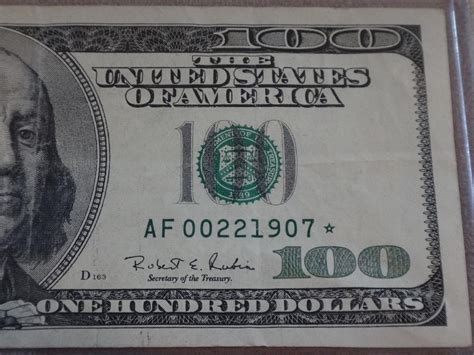 1996 $100 Dollar Bill Error Star Note Misprint Miscut Low Serial #00221907 | #1751660515