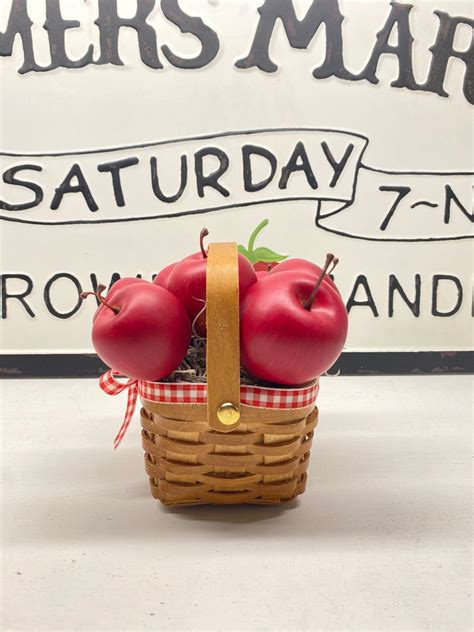 Apple Decor Mini Basket of Apples Apple Tier Tray Decor - Etsy