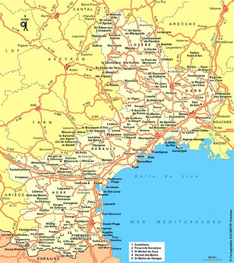 languedoc roussillon carte des villes Archives - Voyages - Cartes