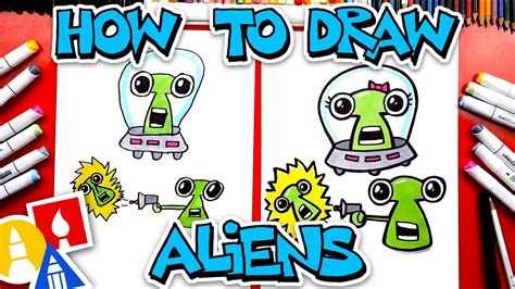 How To Draw Funny Cartoon Aliens - YouTube