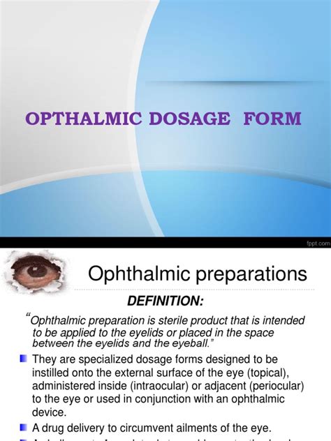 Ophthalmic Dosage Forms | PDF | Emulsion | Materials