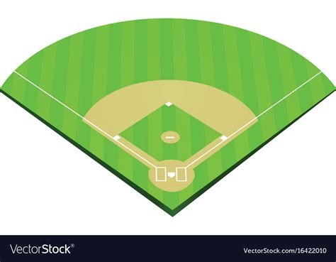 Baseball field Royalty Free Vector Image - VectorStock