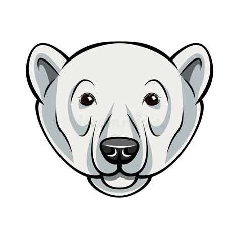 Polar Bear Face Cartoon