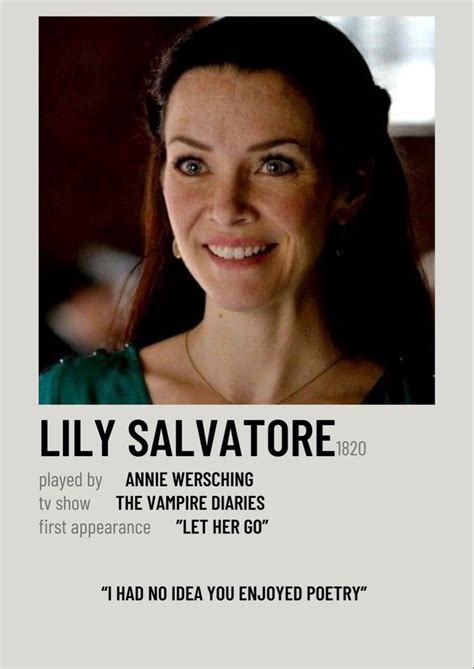 Lily Salvatore Polaroid | Vampire diaries movie, The vampire diaries characters, Vampire diaries ...