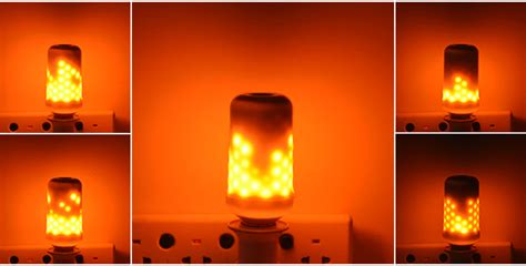 110V 220V E27 E26 LED Lamp Fire Flame Effect LED Bulb light Emulation Fire Flicker Burning ...