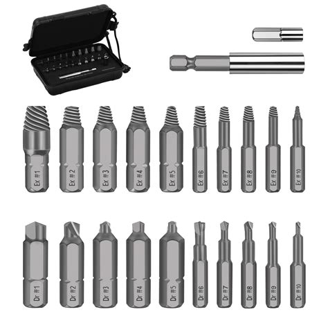 Buy Damaged Screw Extractor Set, 22 PCS Stripped Screw Extractor Kit ...