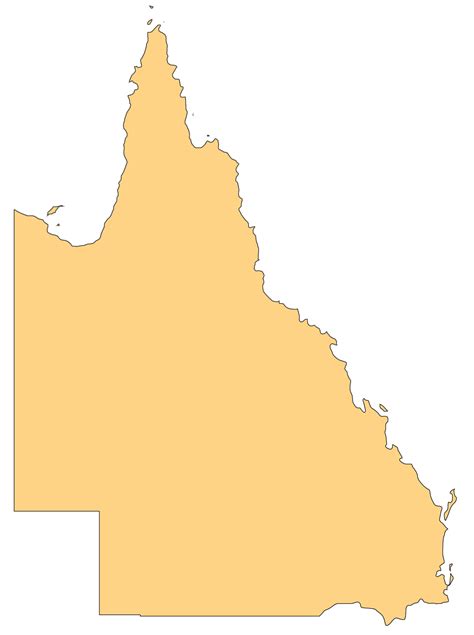 Blank Map of Queensland - MapSof.net