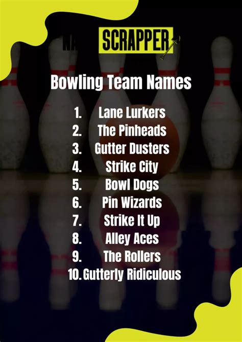 100 Bowling Team Names That Are Great - NameScrapper