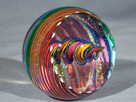 Marbles Hand Made Art Glass James Alloway Dichroic Marble 1361 2 75 ...