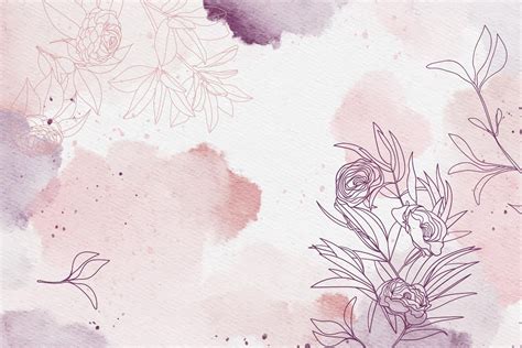 Mauve Pattern Pink Flower Wallpaper Mural | Floral watercolor background, Wallpaper notebook ...