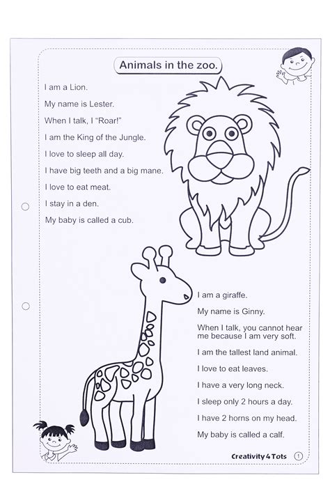 Worksheet With Animals