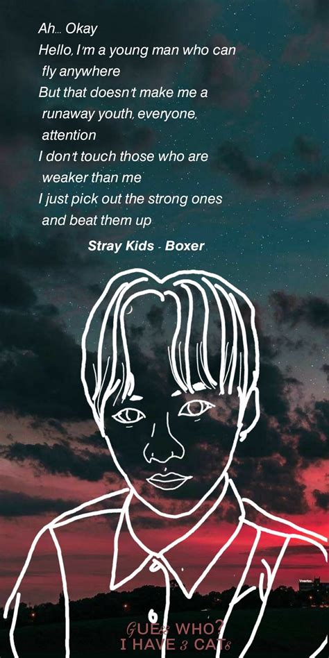 @rin_dm Leeknow Stray Kids Boxer Lyrics Wallpaper