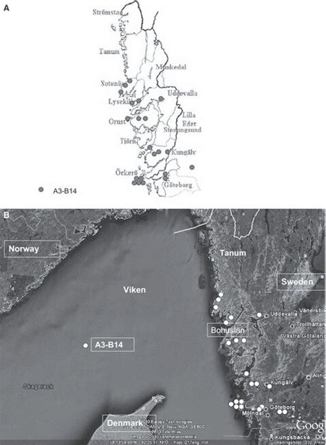 A) Map of the county of Bohuslän, a former Norwegian province... | Download Scientific Diagram