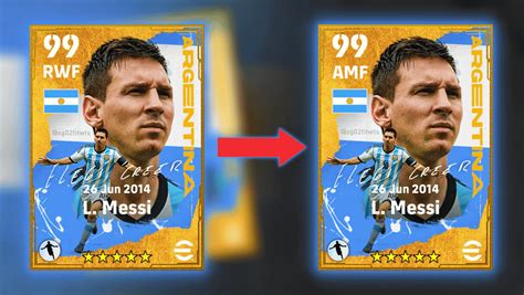 [CHANGE DETECTED] Lionel Messi's card position seems to have changed from "RWF" to "AMF" in his ...