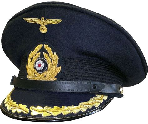 German WWII Kriegsmarine Captain's Visor Cap - Reddick Militaria