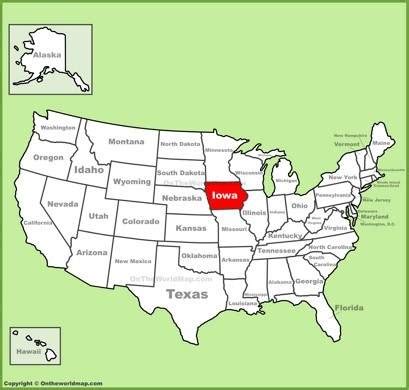 Iowa State Map | USA | Maps of Iowa (IA)