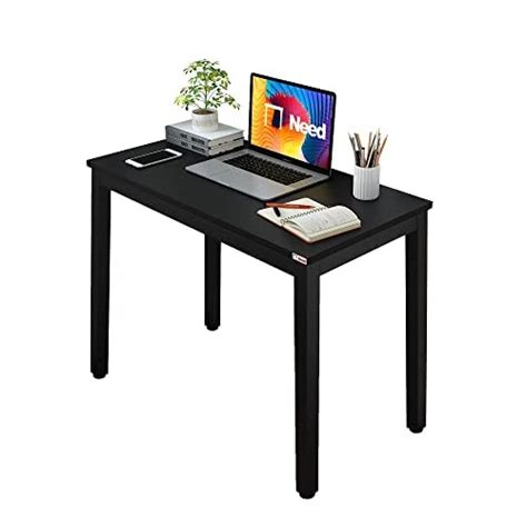 Buy Need Small Laptop Desk for Small Space Computer Table (Black Walnut ...
