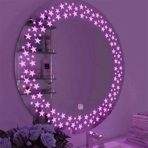 Wall Mounted Glass LED Round Bathroom Mirror, For Home, Size: 2x1.5 ...