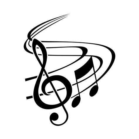 Classic Music Notes With Treble Clef graphics by vectordesign on