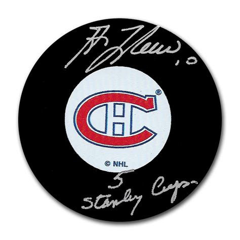 Guy Lafleur Autographed Montreal Canadiens Puck w/5 STANLEY CUPS Inscription - NHL Auctions