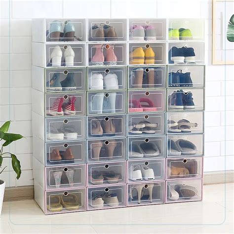 1piece Shoe Box Shoes Storage Artifact Transparent Plastic Storage Box ...