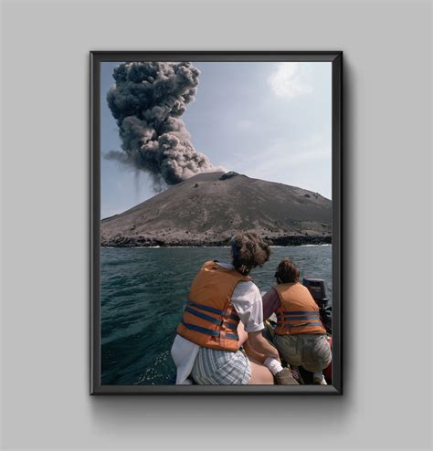 Small Eruption of Krakatoa Volcano print poster canvas art | Etsy