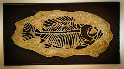 Fossil Fish Wall Art by LightforgeCreations on Etsy