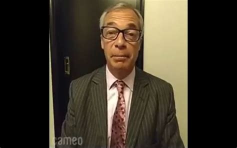 Nigel Farage says "Up the Ra!" for $100 Cameo video