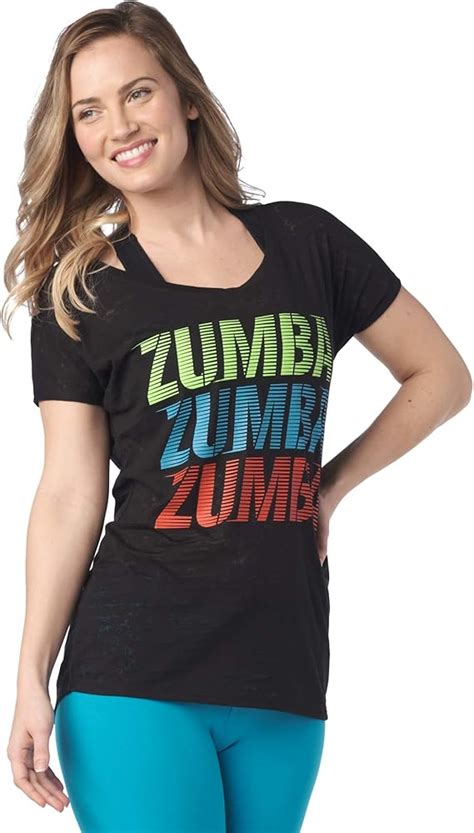 Zumba Fitness Womens Zumba Women's Graphic Design Athletic Shirt Workout Tops Burnout Tees for ...