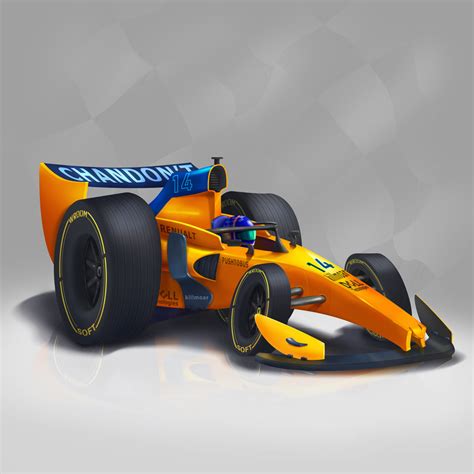 Formula 1 on Behance Fernando Alonso Mc Lren F1 Racing Cartoon, Cars, 2d art, digital drawing ...