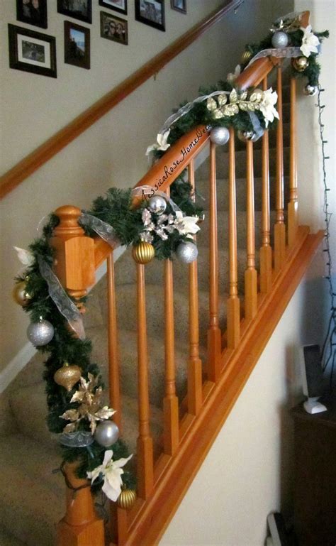 JessicaRose Home Decor: DIY Christmas Staircase Garland for $25!