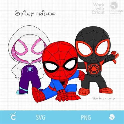 Spidey his amazing friends Svg, Superhero Svg, Ghost Spider - Inspire ...