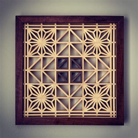 Kumiko pattern | Wood art projects, Japanese woodworking, Wood art