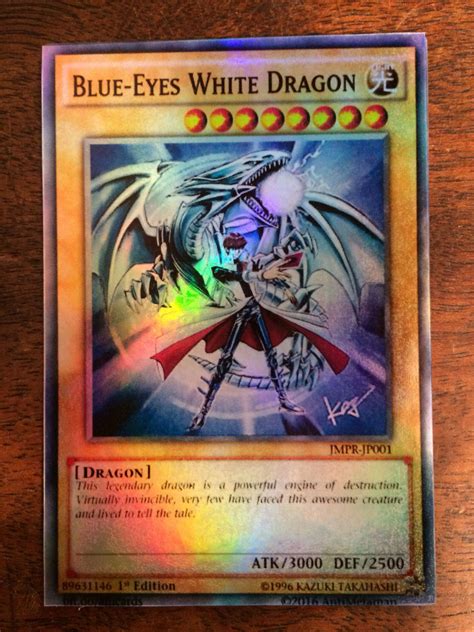 Blue eyes white dragon seto kaiba yu gi oh orica card | Etsy