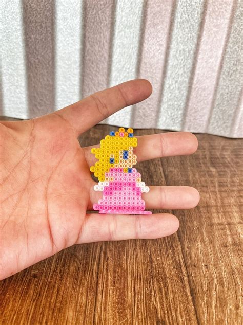 Princess Peach Perler Sprites Video Game Decor Retro | Etsy