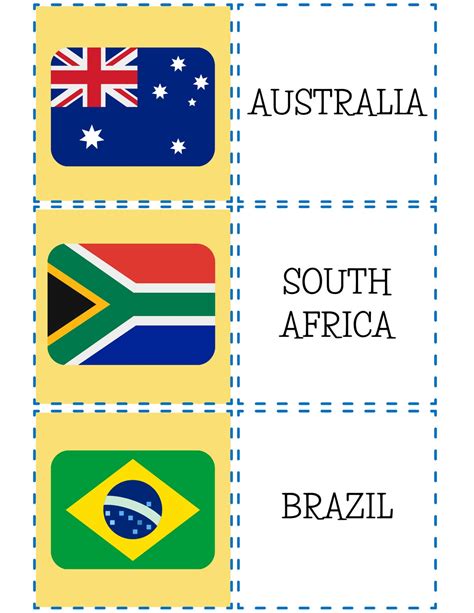 120 Flags of the World Matching Game With Printable Flash Cards - Etsy