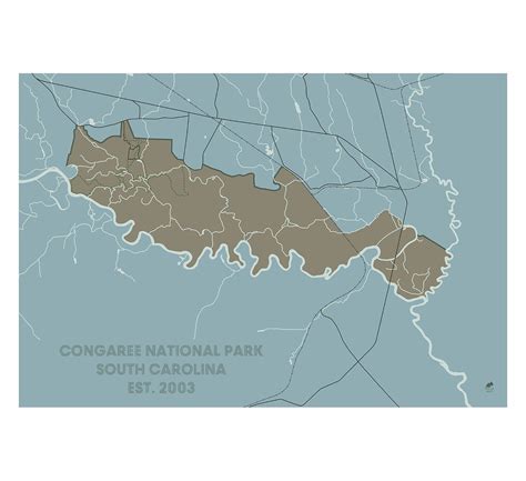 Congaree National Park Map | Congaree national park, Congaree, National ...