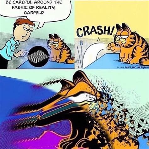 Garfield, be careful with the fabric of reality : r/futurememes