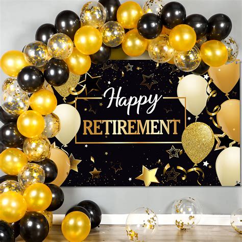 Buy Retirement Party Decorations Supplies Banner Balloons Fabric ...