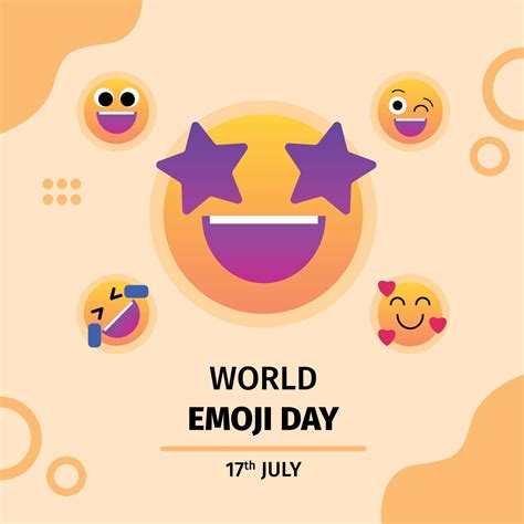 World emoji day illustration with emoticons 8617322 Vector Art at Vecteezy