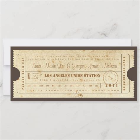 Rehearsal or Welcome Dinner - Ticket Invitation | Zazzle