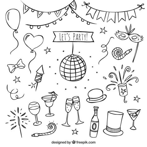 Free Vector | Hand drawn party elements