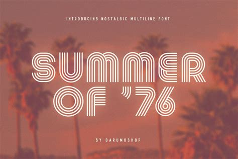 Summer 0f 76 - Multi-Line Font | Fonts ~ Creative Market